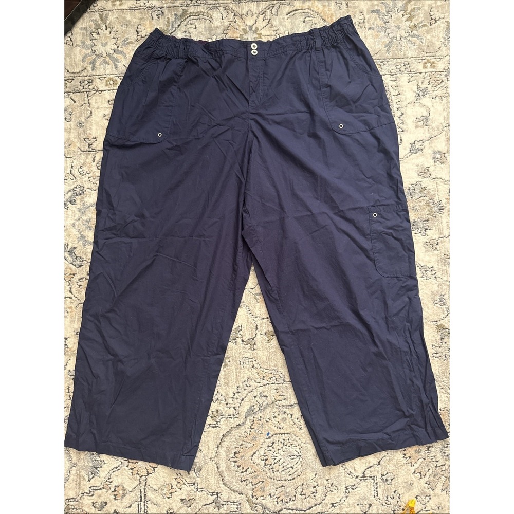 Just My Size Women's Black Cargo Style‎ Capri Size 4X